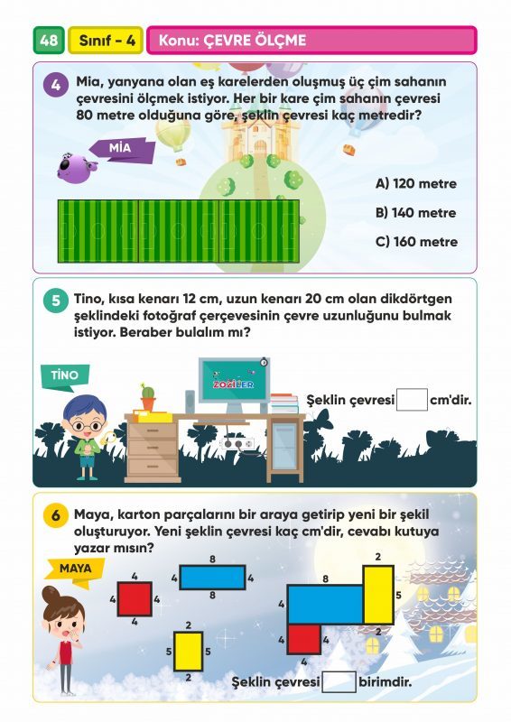 4.Sınıf Matematik Canlanan Sorular | ZOZİLER